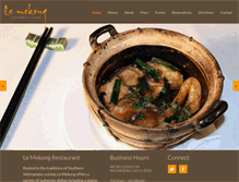 Tablet Screenshot of lemekongcuisine.com